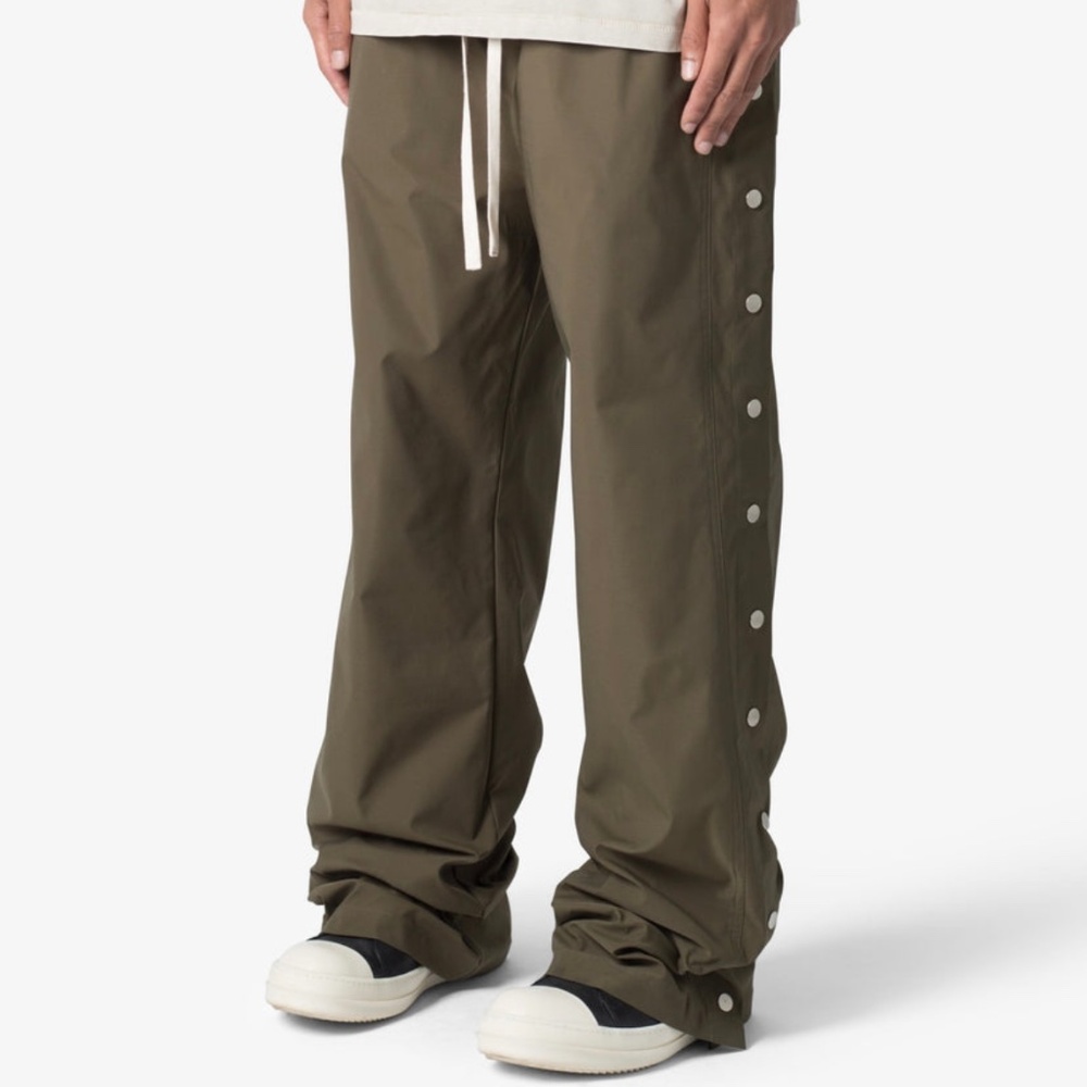 Side snap nylon pants